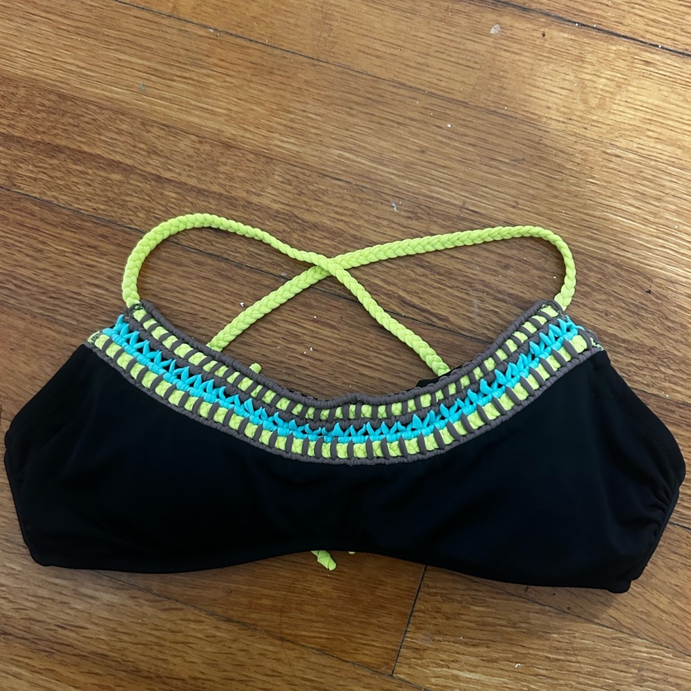 Victoria’s Secret XS Neon yellow crochet bikini top